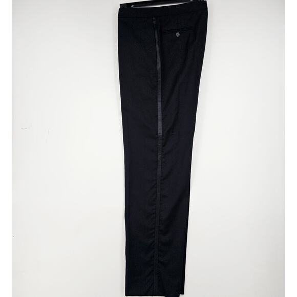 Lauren Ralph Lauren Black Wool Tuxedo Suit 40L Jacket 34x34 pant satin lapel - Picture 12 of 16
